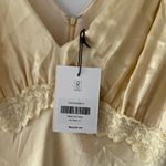 Reformation Yellow Silk Dress Photo 4