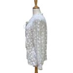 Aratta Silent Journey Shirt Sz S Mabel Blouse Ivory Beaded Sheer Boho Coastal Photo 8