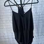 Entro Express Black Strappy Bodysuit Size Medium Photo 0