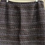 Brooks Brothers Women's A-Line Tweed Skirt Black Size 12 Knee Length Photo 3