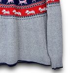 Holiday Time Womens Dog Fair Isle Christmas Sweater Gray Metallic Size XXL 20 Photo 3