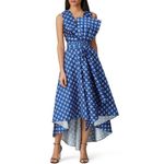 Sachin + Babi Bow Front Plunge Dress Sz. 8 Blue Photo 1