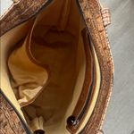 Kemestry leather embossed textured alligator croc skin shoulder bag USA Tan Photo 5