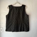 Dialogue  Vintage 90s Silk Black Metallic Sheen Square Neck Tank Top Large Grunge Photo 4