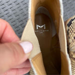 Marc Fisher  Beige Animal Print Snake Stacked Heel Leather Chelsea Booties 7M Photo 7