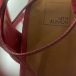 14th & Union 14 th and Union 2 inch heels ruffle side design cranberry pink size 9 Photo 3