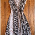 Joie EUC  V-neck Bethwyn C Python Snake Print Wrap Dress Sz XXS $348 in Porcelain Photo 4