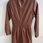 ZARA Brown Leather Mini Dress Photo 2