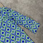 Jude Connally Marlowe Trellis Cobalt Kelly Dress Collared 3/4 Sleeve Preppy S Blue Photo 6