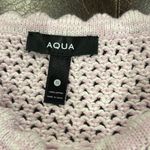 AQUA  Women's Lilac and White Crochet Crop Top Photo 5