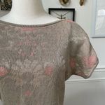 80s Knit Deville Boatneck Scoop Back Short Sleeve Knit Top Beige Taupe Pink S M Tan Size M Photo 2