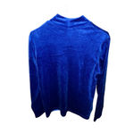 Blair  Royal Blue Mock Neck Long Sleeve Velour Sweater Shirt Top Small Photo 2