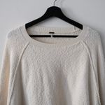 Free People  Found My Friend Pullover Oversized Knit Sweater Cream Size Small Photo 3