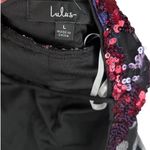 Lulus NWT Gorgeous Shine Black Multi Floral Sequin Backless Mini Dress Photo 9