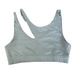 ALO YOGA Peak Sports Bra Cut Out Asymmetric One Shoulder Baby Blue Size Small Photo 2
