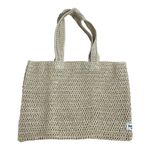 Burberry New Goddess Natural Crocheted Open Weave Paper Straw Tote Shoulder Bag Photo 0