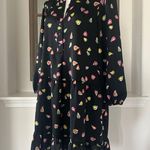 Nic+Zoe Tiered Long-Sleeve Dress w/Mandarin Collar, Black Multi, Size L NWT $188 Photo 11