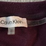Calvin Klein Maroon Long Sleeve Tee with Gold Accents Photo 2