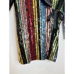 Raga NWT Charlize Rainbow Multicolor Sequin Blazer Wrap Mini Dress Small Photo 9