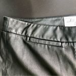 Milly  NY Genuine Black Stretch Leather Pants 8 zippers at hem moto style Photo 6