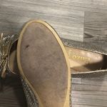 Enzo Angiolini Silver & Gold Rhinestone Bow Ballet Flats Size 6M Photo 2