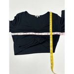 Charlotte Russe  Womens Ring Linked Cut Out Long Sleeve Crop Top Black Size Large Photo 7