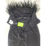 Sam Edelman Black Feather Top Strapless Mini Dress Women's Size 6 Photo 6