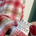 Boutique Flannel Shacket Shirt Jacket Red Tan Cream Plaid Tartan 2X Plus Size Unlined New Photo 5