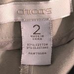 Chico's Womens Cropped Pants Size 12 Or 2 Khaki Minimalist Career Soft Trouser Photo 6
