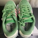 Adidas Women Green/Pink Spark/Ivory VL Court Bold Platform Sneakers US 6 Photo 2