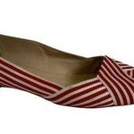 LK Bennett  Savannah Red and White Stripe Flats Photo 0