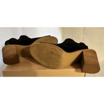 Steve Madden  Black Macro Suede Cutout Block Heel Bootie Size 8.5 Photo 5