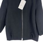 ZARA  Monteco Wool Front Zip Oversized Bomber Jacket Black Size XS Photo 8