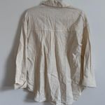 Abercrombie & Fitch  Oversized Linen-Blend Button Down Shirt Size XS Ivory Cream Photo 5
