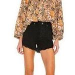 Free People We The Free Cool Meadow Midnight Combo Long Balloon Sleeves Boho Slouchy Top L Photo 1