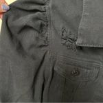 Denim Blvd  Los Angeles black cropped denim distressed jean jacket L Photo 3