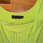 Vintage green tank top sleevless pleated scoop neck neon large summer vacation‎ Photo 3