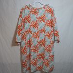 Mud Pie Bag Lady Swimsuit Vacation Beach Sheer Coral Print Cover Up Linen Size L Photo 7