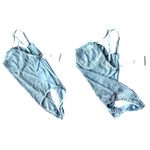 NWT Blashe Teddy Bodysuit Sz M Blue Sheer Lace Accents Snap Closure Exo… Photo 4