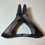 Stuart Weitzman Square Toe Pumps Silver Metallic Size 8.5 Formal Wedding Bride Photo 9