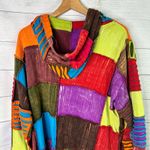 Greater Good Network XXL Hippie Patchwork Jacket Hoodie Festival Indie Artsy Orange Photo 4