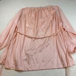 Vintage Val Mode Pink Nylon‎ Lace Trim Long Sleeve Robe Nightgown Medium Photo 7