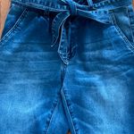 Ashley Mason distressed belted blue jeans. Size 7 Photo 2