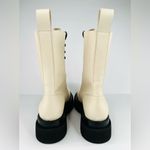 Bottega Veneta Lug Boot Military Calf Leather Lace-up White Combat Boots EU 39.5 Photo 5