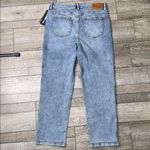 Karl Lagerfeld  High Rise Above Ankle Straight Leg Jeans with Black Side Script Photo 6