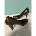 Dexflex Comfort Shoes‎ Women's Bronze Print 3.5 High Heel Pump Size 8 S Photo 4
