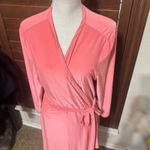 Ambrielle Women's Coral Peach Short Robe Photo 1
