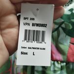 Jamie & Layla NWT Size Large Tropical Hawaiian Shark Bite Sleeveless Midi Dress Green Photo 6