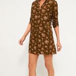 Tuckernuck Hazel Floral Corduroy Mini Dress S Brown Clifton Fall Floral NWT Photo 1