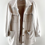 BB Dakota by Steve Madden Daily Grind Long Sleeve Shacket Jacket Oat Tan XS Photo 0